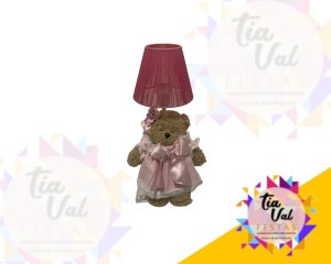 Foto de ABAJUR URSO ROSA - DECORATIVO