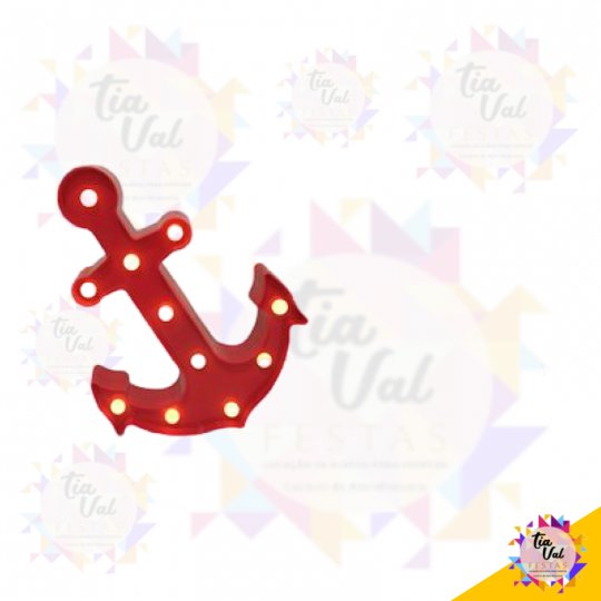 ANCORA VERMELHA ILUMINADA (PLASTICO)