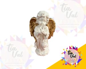 Foto de ANJO DOURADO COM POMBO 34 CM