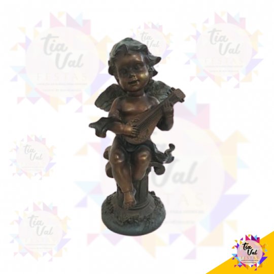 ANJO DOURADO C/ VIOLINO (GRANDE)