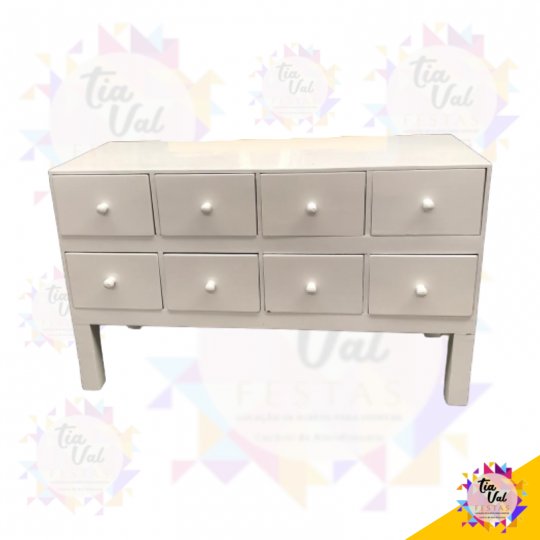 APARADOR BRANCO C/ 08 GAVETAS