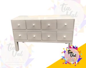 Foto de APARADOR BRANCO C/ 08 GAVETAS