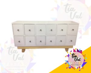 Foto de APARADOR BRANCO C/ 12 GAVETAS