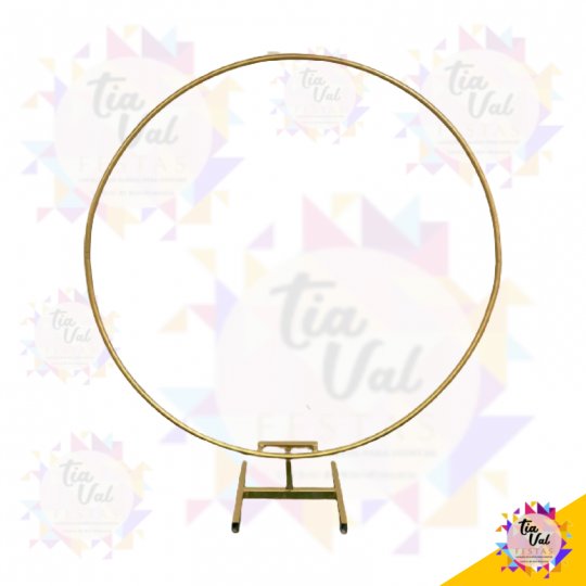 ARCO REDONDO DE FERRO 1,90M  - DOURADO - GROSSO ***