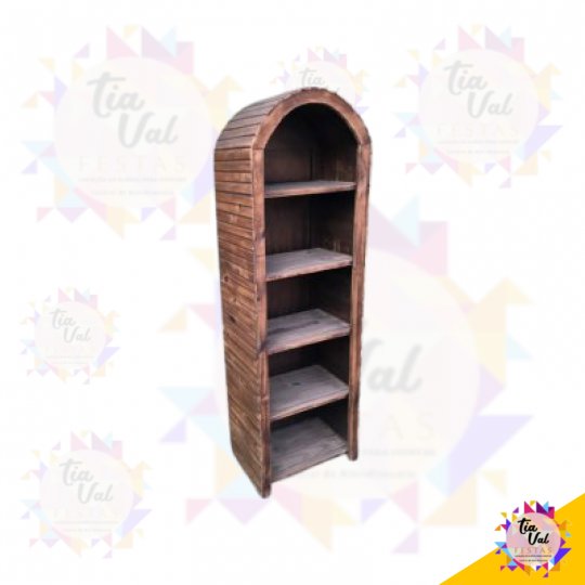 ESTANTE RUSTICA COLONIAL 1,75M