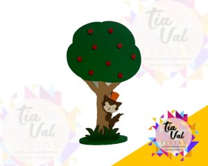 Foto de ARVORE COM LOBO MDF - CHAPEUZINHO VERMELHO 0,19 cm x 0,32 cm