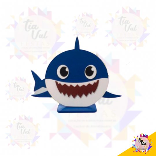  BABY SHARK AZUL (MDF) PEQUENO