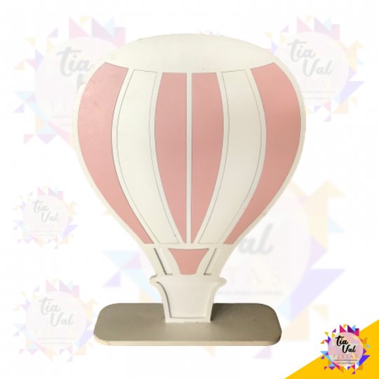 BALÃO MDF ROSA C/ BRANCO