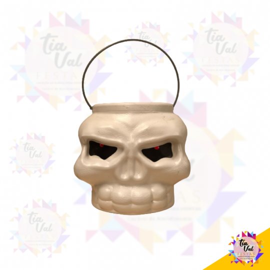 BALDE BRANCO CAVEIRA - HALLOWEEN