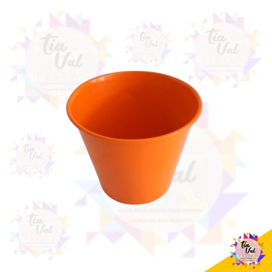 CACHEPOT DE ALUMINIO LARANJA MEDIO
