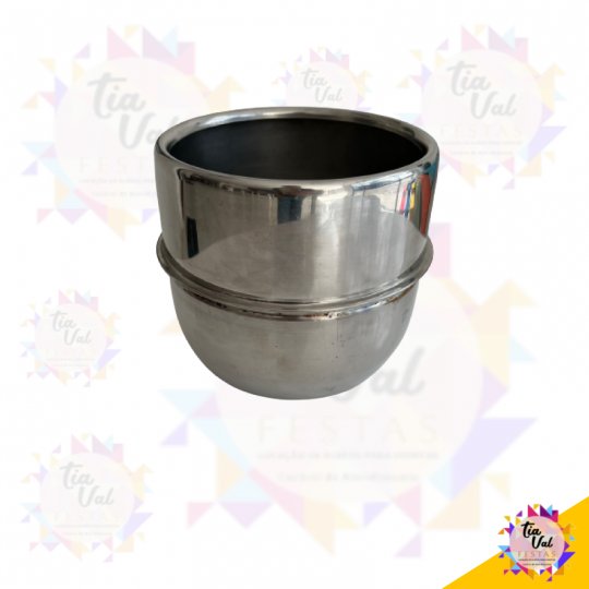 BALDE P/ GELO INOX ARREDONDADO C