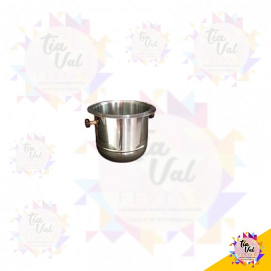 BALDE P/ GELO INOX C/ MADEIRA
