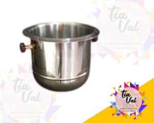 Foto de BALDE P/ GELO INOX C/ MADEIRA