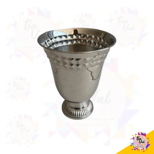 BALDE - VASO - CENTRO DE MESA - PRATA -18 X 23 CM
