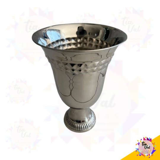 BALDE - VASO - CENTRO DE MESA - PRATA - 19 X 27 CM