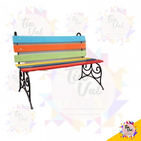 BANCO DE PRAÇA COLORIDO GRANDE