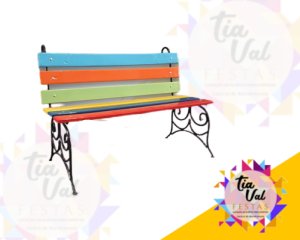 Foto de BANCO DE PRAÇA COLORIDO GRANDE