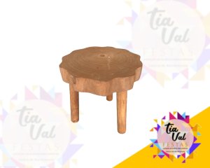 Foto de BANCO TRONCO RUSTICO MADEIRA REDONDO 25 CM DIAM X 25 CM ALT