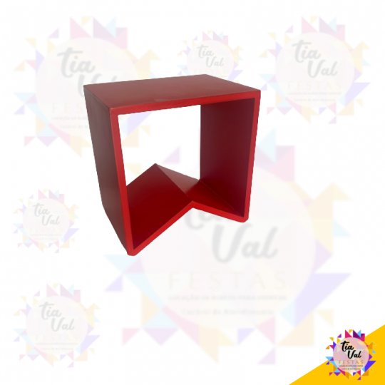 BANDEIRA VERMELHA PEQUENA MDF - SAO JOAO