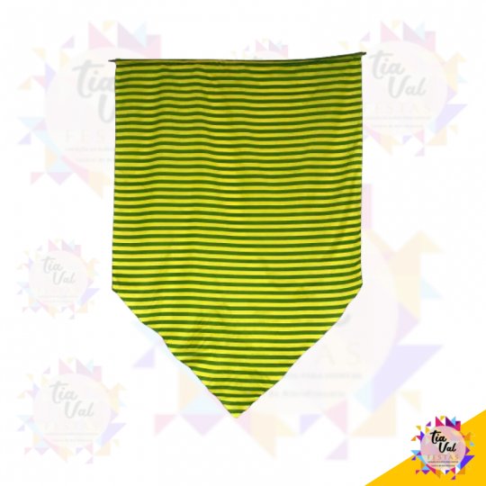 BANDEIRÃO DE TECIDO LISTRADO VERDE/AMARELO
