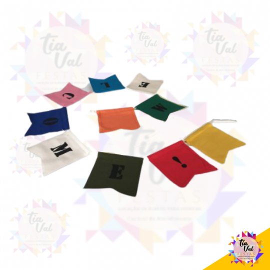 BANDEIROLA DE TECIDO WELCOME