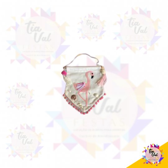 BANDEIROLA FLAMINGO / POMPOM