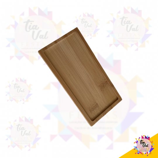 BANDEJA BAMBU RETANGULAR - PP 9 X 18 - MADEIRA