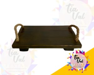 Foto de BANDEJA DE RUSTICA RETANGULAR c/ corda