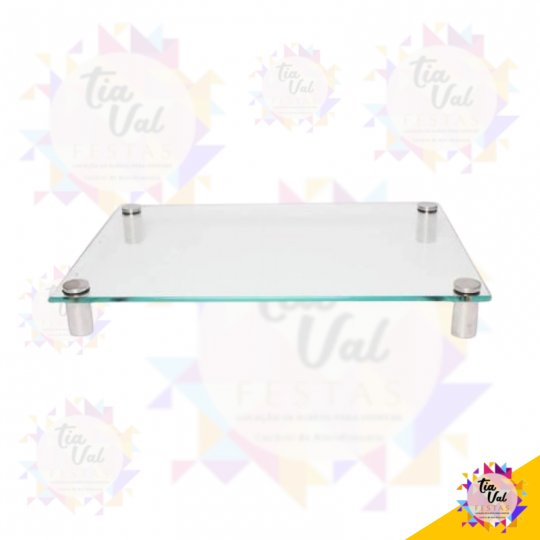 BANDEJA DE VIDRO RET. M 0,25 X 0,45 (PE AÇO)