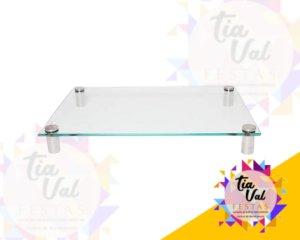 Foto de BANDEJA DE VIDRO RET. M 0,25 X 0,45 (PE AÇO)