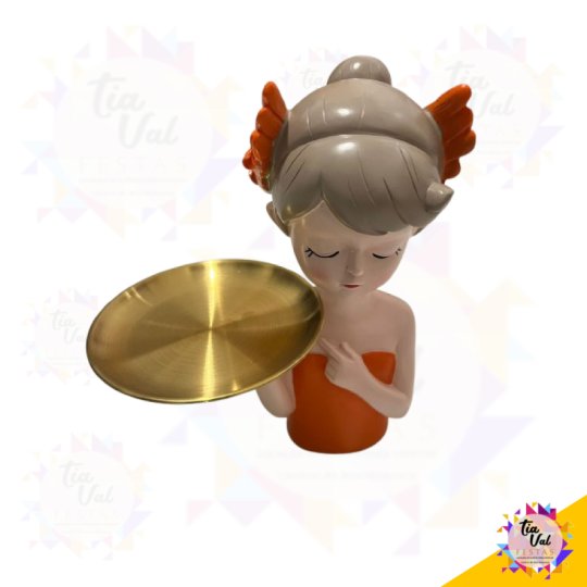 BANDEJA / ESTATUETA MENINA - 24 CM
