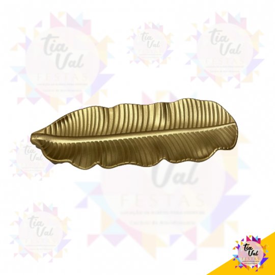 BANDEJA FOLHA MDF DOURADA 37 X15