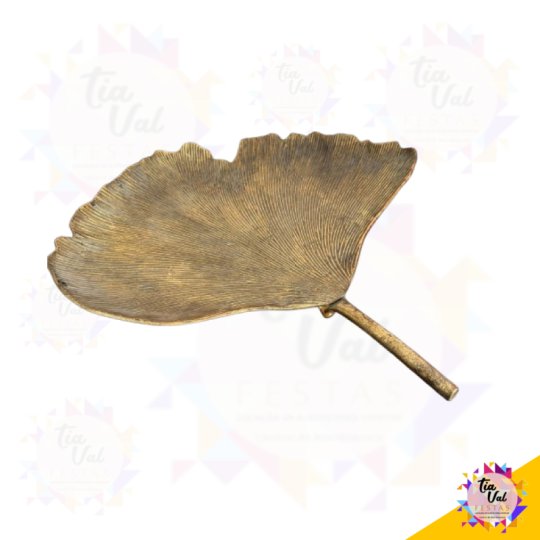 BANDEJA FOLHA METAL - DOURADO ENVELHECIDO 30 X  38 - PEQUENA