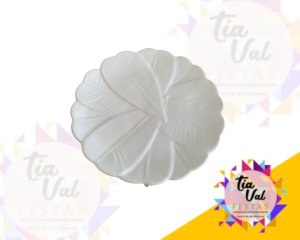 Foto de BANDEJA FOLHA REDONDA BRANCA