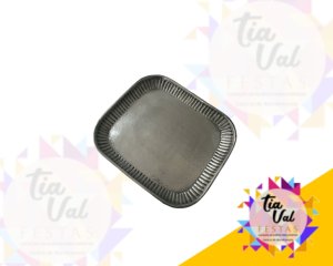 Foto de BANDEJA GRANDE - PRATA - QUADRADA - METAL