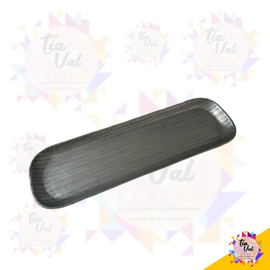 BANDEJA GRANDE - PRATA - RETANGULAR - METAL