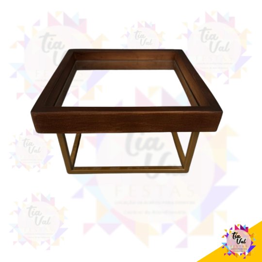 BANDEJA MADEIRA ESPELHADA 16 X 25 X 40