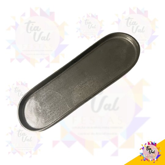 BANDEJA OVAL - PRATA 12 X 37