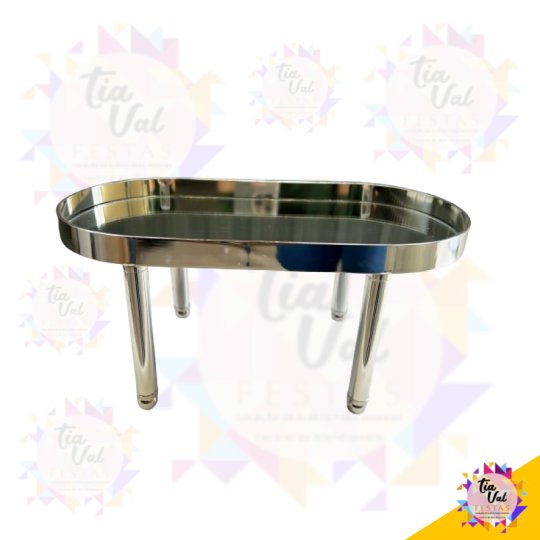 BADEJA OVAL PRATA 15 X 30 ALT 12CM