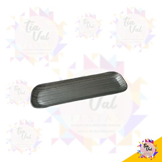 BANDEJA PEQUENA - PRATA - RETANGULAR - METAL