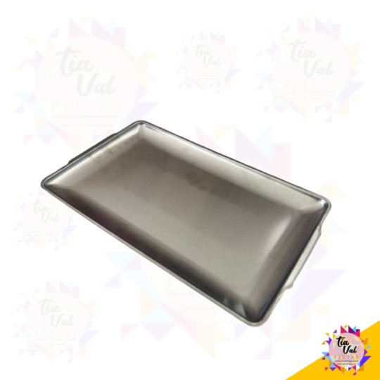 BANDEJA PRATA RETANGULAR - 40 X 20CM