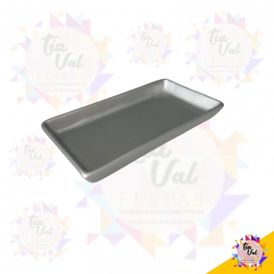 BANDEJA PRATA RETANGULAR - P 12 X 22