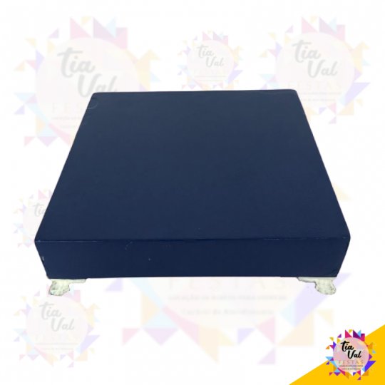 BANDEJA QUADRADA AZUL ROYAL C/ PE BRANCO