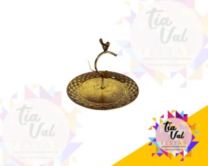 Foto de BANDEJA REDONDA PASSARINHO - DOURADO - PEQUENO