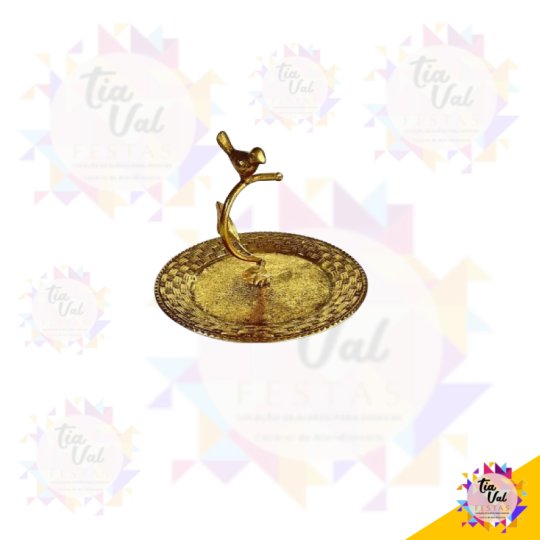 BANDEJA REDONDA PASSARINHO - GRANDE- METAL