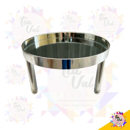 BANDEJA REDONDA PRATA DIAM 20CM ALT 12 CM