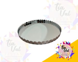 Foto de BANDEJA REDONDA - PRATA - MOEDAS - 30 CM