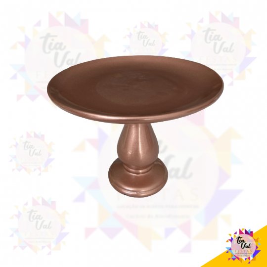 PORTA DOCES REDONDO DOURADA 27 CM - G