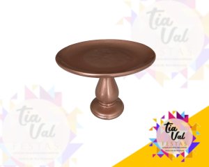 Foto de PORTA DOCES REDONDO DOURADA 27 CM - G