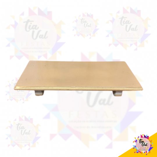 BANDEJA DOURADA MDF 30CMX15CM